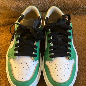 Nike Green and White Sneakers with Modern Style